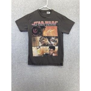 Star Wars T Shirt Adults Small Short Sleeve The Force Awakens Taupe